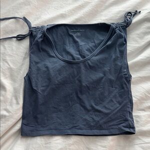American Eagle Outfitters Navy Tie-Strap Tank
